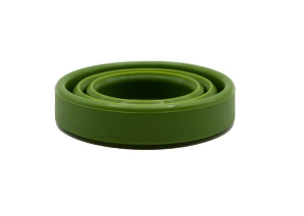 Stakan skladanyi TRAMP sylikonovyi z kryshkoiu 180ml UTRC-083, Olyvkovyi