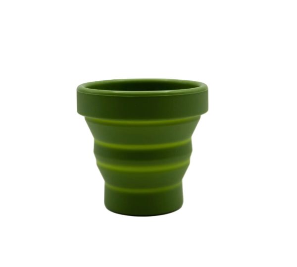 Stakan skladanyi TRAMP sylikonovyi z kryshkoiu 180ml UTRC-083, Olyvkovyi