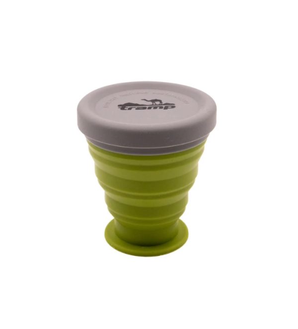 Stakan skladanyi TRAMP sylikonovyi z kryshkoiu 200ml UTRC-126, green