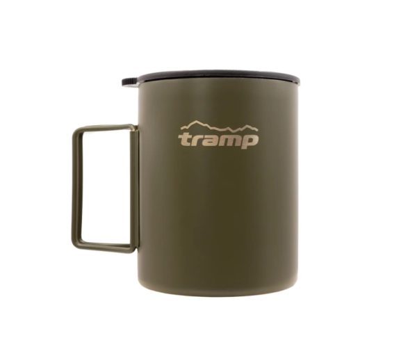 Termokruzhka TRAMP zi skladanymy ruchkamy ta poilkoiu 500ml UTRC-142 olyva