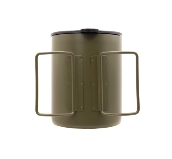 Termokruzhka TRAMP zi skladanymy ruchkamy ta poilkoiu 500ml UTRC-142 olyva